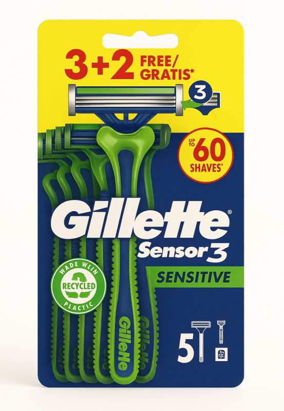 Gillette Sensor 3 Sensitive (5 шт) Одноразові станки для гоління