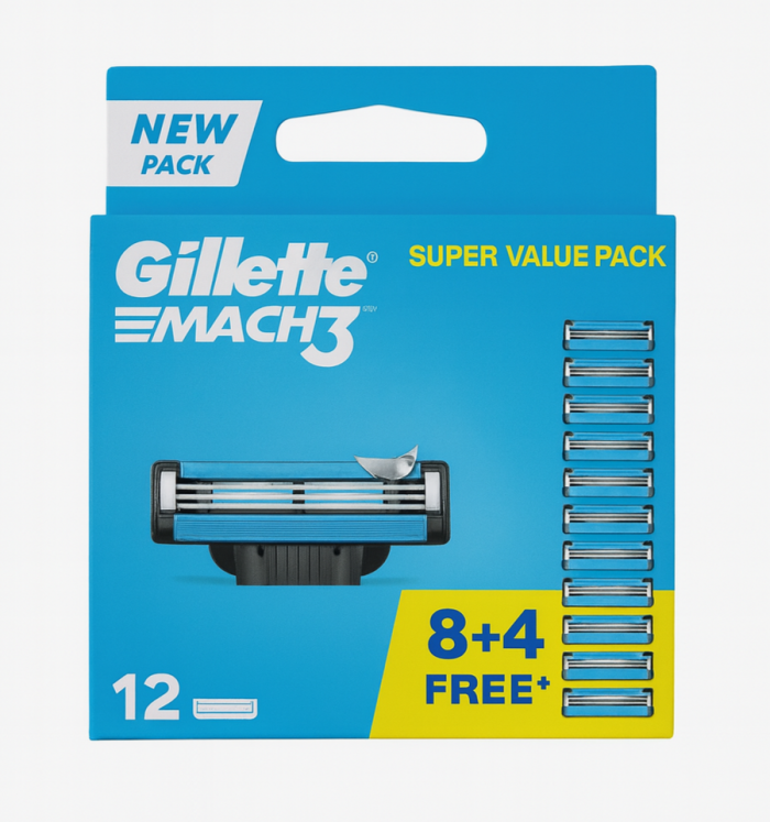 Gillette Mach3 (12 шт) Синя