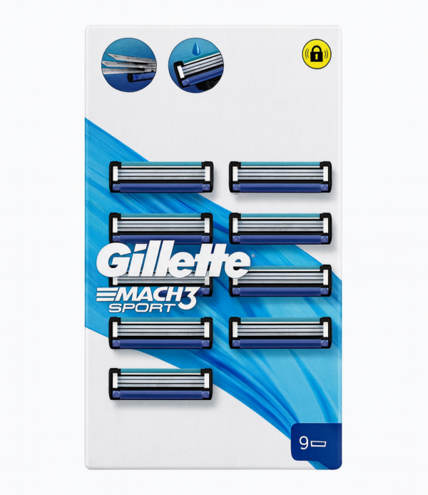 Gillette Mach3 Sport (9 шт) New Pack