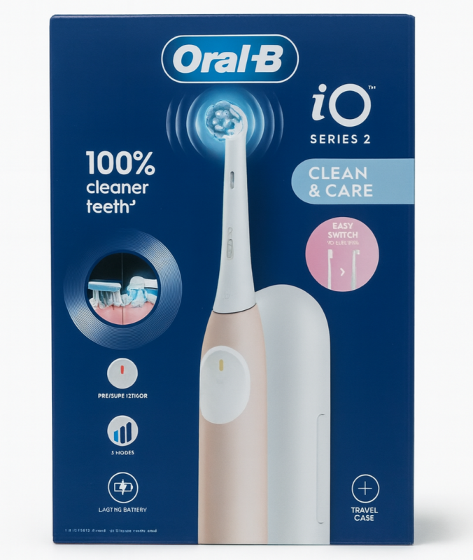 Oral-B IO Series2 Clean & Care Електрична зубна щітка (Pink)+ Дорожній футляр