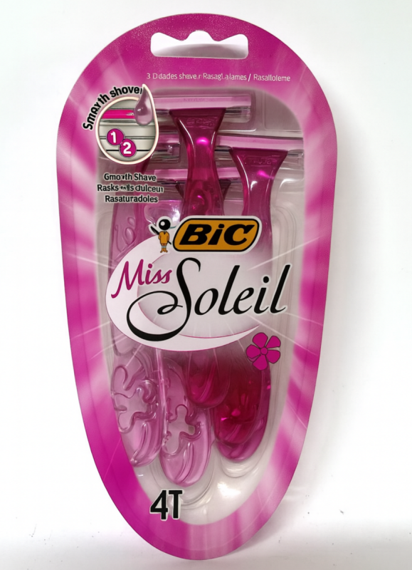 Bic Miss Soleil 3 (4 шт) Одноразові жіночі станки для гоління