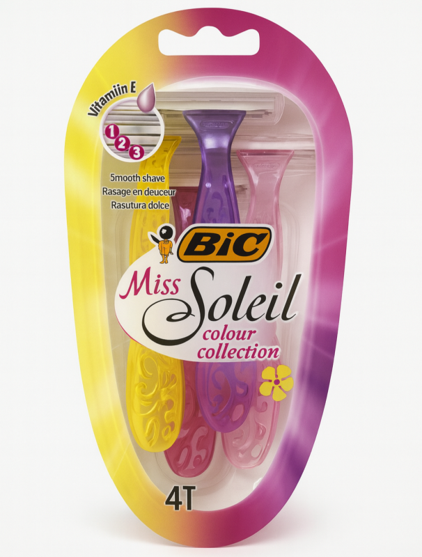 Bic Miss Soleil 3 (4 шт) Одноразові жіночі станки для гоління
