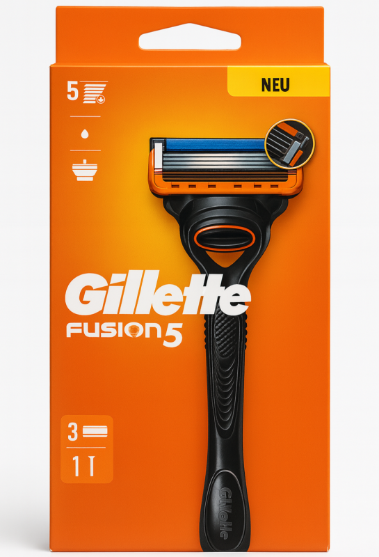 Gillette Fusion 5 Станок +3 картриджі для гоління чоловічий
