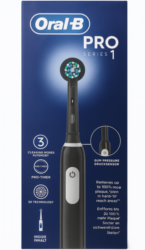 Oral-B PRO Series 1 Cross Action Електрична зубна щітка (Black)