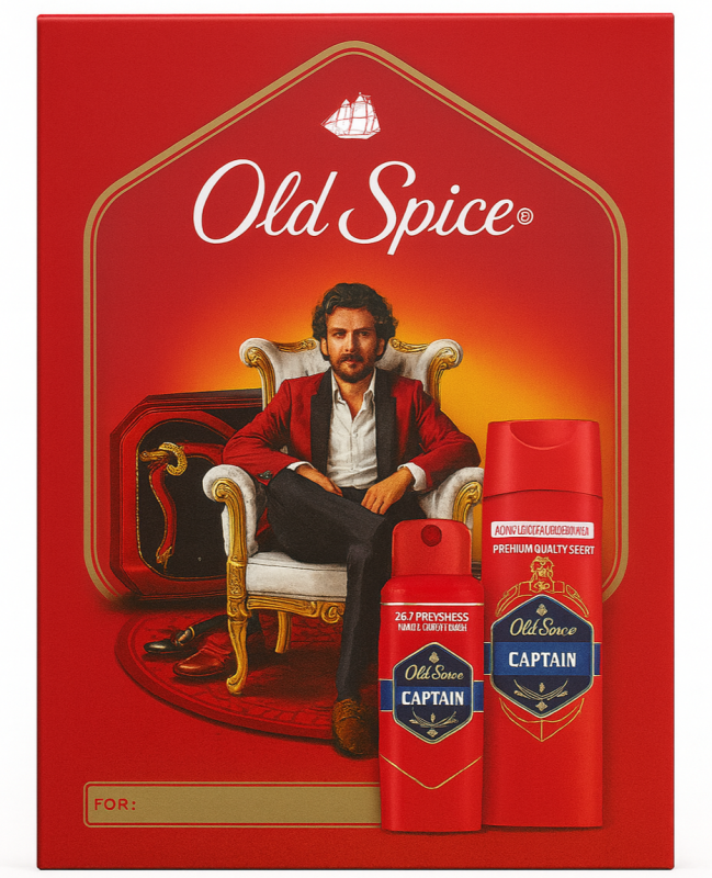 Old Spice Capitan Набір (Гель душ 250мл+спрей 150мл)