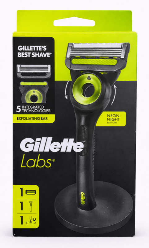 Gillette Labs 1 Neon Night Станок для гоління чоловічий + підставка