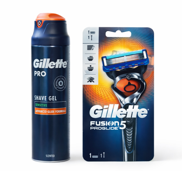Gillette Proglide Станок 1 + Gillette Pro Sensitive Гель для гоління 200мл