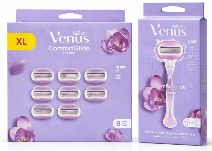 Venus Breeze Станок 2 картриджі + Breeze (8 шт) Планшет