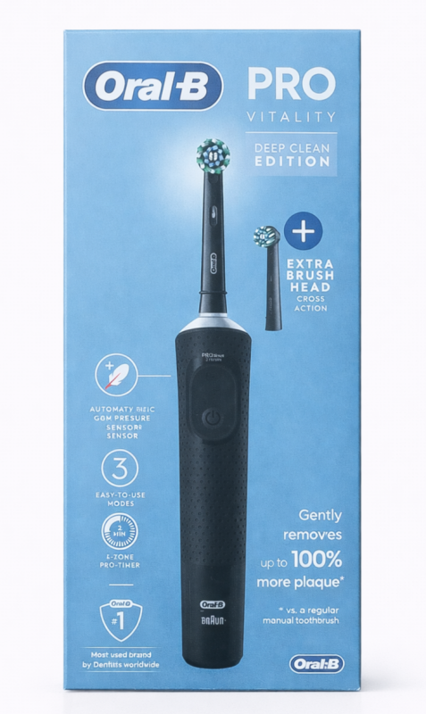 Oral-B PRO Vitality Cross Action+ 1 насадка (black) Електрична зубна щітка