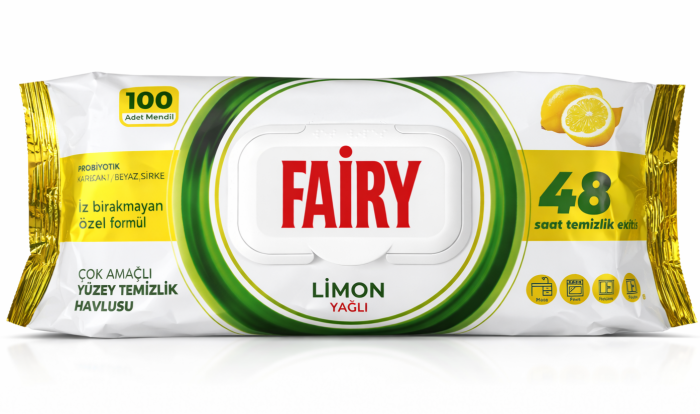 Fairy Lemon (100 шт) Універсальні серветки для прибирання