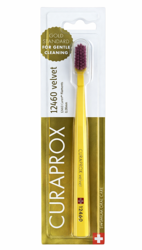 Curaprox 12460 Velvet зубна щітка (1 шт), колір: жовтий