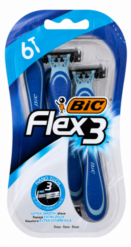 Bic Flex 3 (6 шт) Одноразові чоловічі станки для гоління