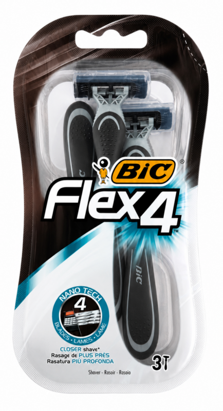 Bic Flex 4 (3 шт) Одноразові чоловічі станки для гоління