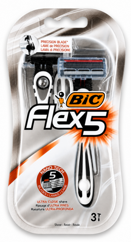 Bic Flex 5 (3 шт) Одноразові чоловічі станки для гоління