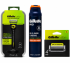 Gillette Labs Neon Станок 2 картриджі + футляр + Labs (4 шт) Змінні картриджі+Gillette Pro Sensitive Гель для гоління +🎁 Брендована косметичка Gillette