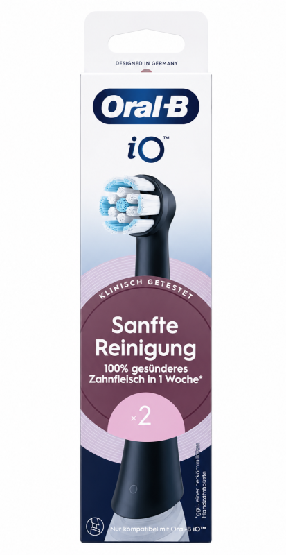 Oral-B IO Gentle Care Чорні (2 шт) Змінні насадки для електричної щітки серії IO