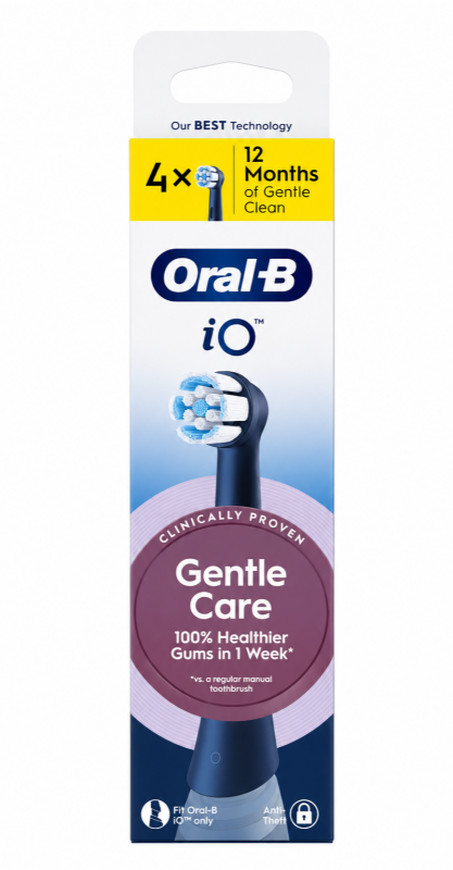 Oral-B IO Gentle Care (4 шт) Black Змінні насадки для електричної щітки IO